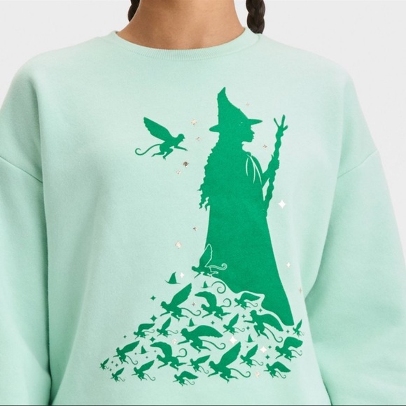 Wicked Elphaba sweatshirt in mint green - Picture 2 of 3